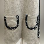 See By Chloe Wool Knit Dress with Pockets Tan, Black and White Size Small Photo 4