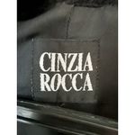 Vtg Cinzia Rocca Baby Llama Wool Long Coat Black Cupro Lined Italy 6 academia Photo 2