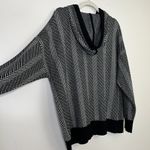 Joie  Chevron Striped Hooded Hoodie Sweater Sweatshirt Plus Size Comfy Loungewear Photo 9