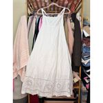 Madewell  Embroidered Eyelet Tie Back Cami Midi Dress Size 10 White Photo 14