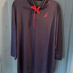 Nautica NWT Navy Blue Swim Cover-Up with Red Accents | Size Medium Photo 0