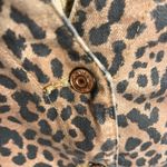 Gap  Denim Flutter Sleeve‎ Button Front Leopard Dress Size M Photo 6