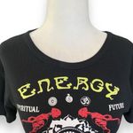 Urban Outfitters  Baby Tee Shirt Cropped Black Short Sleeve Organic Cotton Retro Photo 3