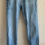 ZARA Women’s Skinny Blue Stretch Raw Hem Jeans Size 8 Photo 0