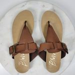 blowfish  Cork Sandals Womens 8 Brown Leather Buckle Slip On Summer Thong Photo 1