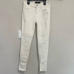 J Brand Rare Willow Blanc Super Skinny White Moto Jeans Size 27 Midrise Photo 2