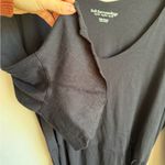 Soft Surroundings Black Ruffled Faux Wrap Belted Knee Length Dress Womens LP Photo 2