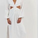 NEW Dissh TINA WHITE TWIST MIDI DRESS 6 Photo 0