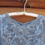 Mac Duggal 79430 Womens Blue Embroidered Cap Sleeve A Line Gown Photo 8