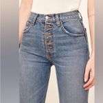 Reformation  Cynthia button fly high rise straight jeans in zenia wash Photo 4