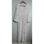 RETROFETE Camille Sequin Dress Size XL White NEW Wedding Bride Formal Maxi Slit Photo 2