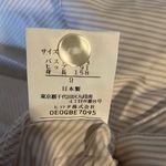 LISSEO Long Sleeve Button Down Shirt Beige White Striped Made in Japan Women's S Multiple Photo 9