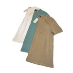 Automet Set/3 XL Short Sleeve NWT Blouse's Tunic Crew Neck White, Green, Khaki # Photo 14