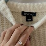 Boohoo Cream Sweater with Orange and Purple Accents Photo 1