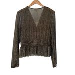 Parker NEW Womens Metallic Lurex Top Size Large Photo 3