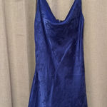 Forever 21  Navy Blue Satin Dress - Homecoming Photo 0