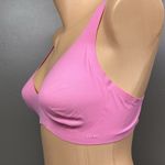 SKIMS Naked Plunge Wireless Bra Bright Pink XL Unlined Seamless Hook Back Photo 1