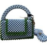 Kate Spade x Target Colorblock Beaded Crossbody Bag Blue Green New Purse Photo 0