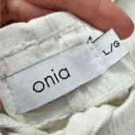 ONIA  Cream Linen Blend Cargo Jogger Pants Womens L Gorpcore Casual Beachy Summer Photo 7