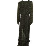 Caroline Constas Vivian Winter Rose 100% Silk V Photo 4