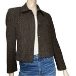 Zanella Vintage Women’s Size 8 Brown Wool Tweed Button Up Blazer Suit Jacket Photo 1