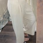 Ann Taylor ivory color striped trousers size 12 Photo 3
