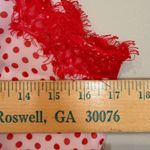 AQUA  Lace Appliqué Polka Dot Maxi Dress Womens Small Coral White Feminine Dainty Photo 10