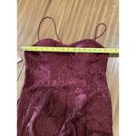 Anthropologie BHLDN Emma Sweetheart Sleeveless Lace Long Gown Front Slit Wine 12 Photo 4