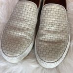 Aquatalia  Leather Bone Weave Slip On Sneakers 9 Photo 3