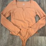 saungkuai Orange Deep V Bodysuit Photo 0