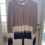 Kenar Women's  Brown and Tan Tie Dye Cardigan Sweater Size M Photo 0