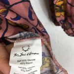 For Love & Lemons  Mini Dress Small Pink Floral Open Back Long Sleeve Boho Photo 5