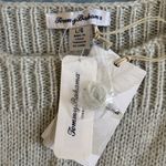 Tommy Bahama NWT  Shimmer Balloon Sleeve White Silver Metallic Wool Blend Sweater Photo 3