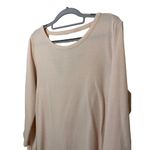 Loft Ann Taylor  women's pale‎ pink open back 3/4 sleeve tshirt Sz L Photo 1