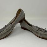 Sam Edelman Therese Suede Leather Slip On Tassel Flat Loafers Shoes Gray 6 Photo 2