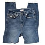 Good American  Good Waist Distressed Raw Hem Cropped Skinny Medium Wash Size 2/26 Photo 7