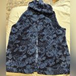 Kookaburra by UGGs Blue Floral Sherpa Hooded Vest Size XL Photo 6