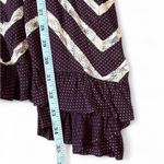 Free People Intimately Trapeze babydoll mini dress purple polka dots lace M Photo 4