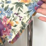 American Vintage Vintage Floral Coastal Grandma Garden Party Button Down Gauzy Shirt Petite Large Photo 5