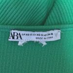 ZARA  Green Rib Knit Long Sleeve Button Front Crop Cardigan Sweater Top Size XS/S Photo 2