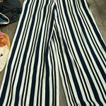 Carolina belle  navy Striped Wide-Leg Pants size small Photo 0