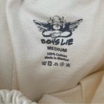 Boys Lie  Cherry Pie Shirts Cream Peach Drawstring size medium Photo 8