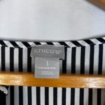 Chico's Striped Bold Vneck Blouse Statement Mixed Stripes Casual Dressy SZ 1/8-10 Photo 5