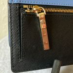 Kate Spade : Blue & Black Wallet - 10 card slots- coin area- Gold tone Photo 6