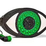 Bath & Body Works Eyeball Clutch Cosmetic Bag Halloween Green Eye Purse Photo 0
