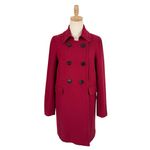 Gerard Darel Wool Double-Breasted Peacoat Red Pink Sz 42FR 10US Photo 1
