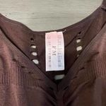 Brown Bodycon Mini Dress Ribbed Ruched‎ Sleeveless Tank Casual Party Size undefined Photo 2