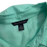 American Eagle America Eagle Outfitters Womens Size M Medium Sheer Button Up Green Shirt Photo 4