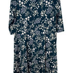 Pact  V-Neck Midi Dress Organic Cotton Dark Teal Blue Floral Size XL Photo 0