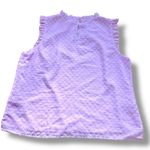 J.Crew Factory Lilac Ruffle Sleeveless Office Brunch Blouse - Large Photo 2